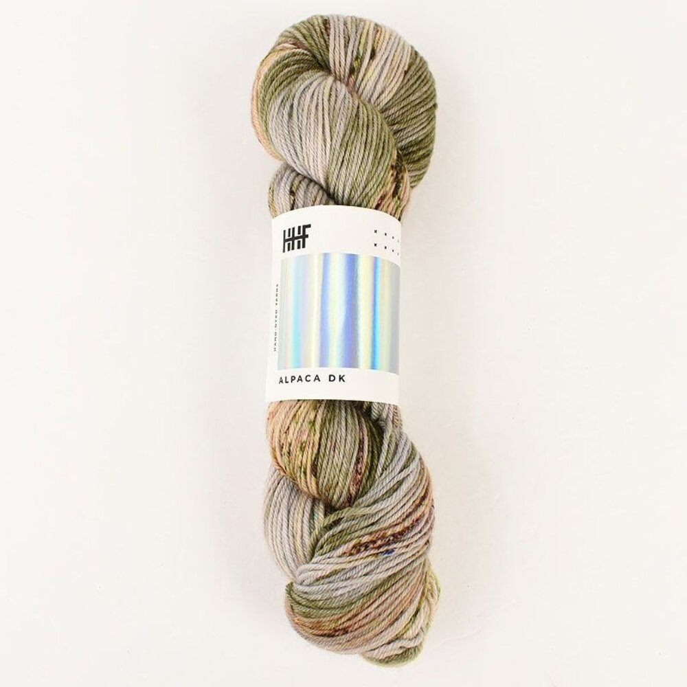 Hedgehog Fibres Alpaca DK Yarn Merino Alpaca Blend Green Speckled